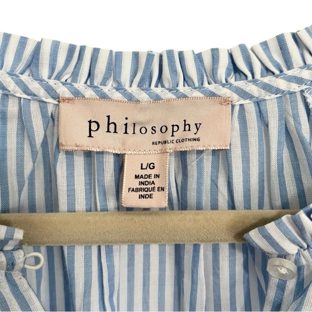 Philosophy Top | Blue & White Striped |  Women's  Large | Never Worn - Picture 4 of 7